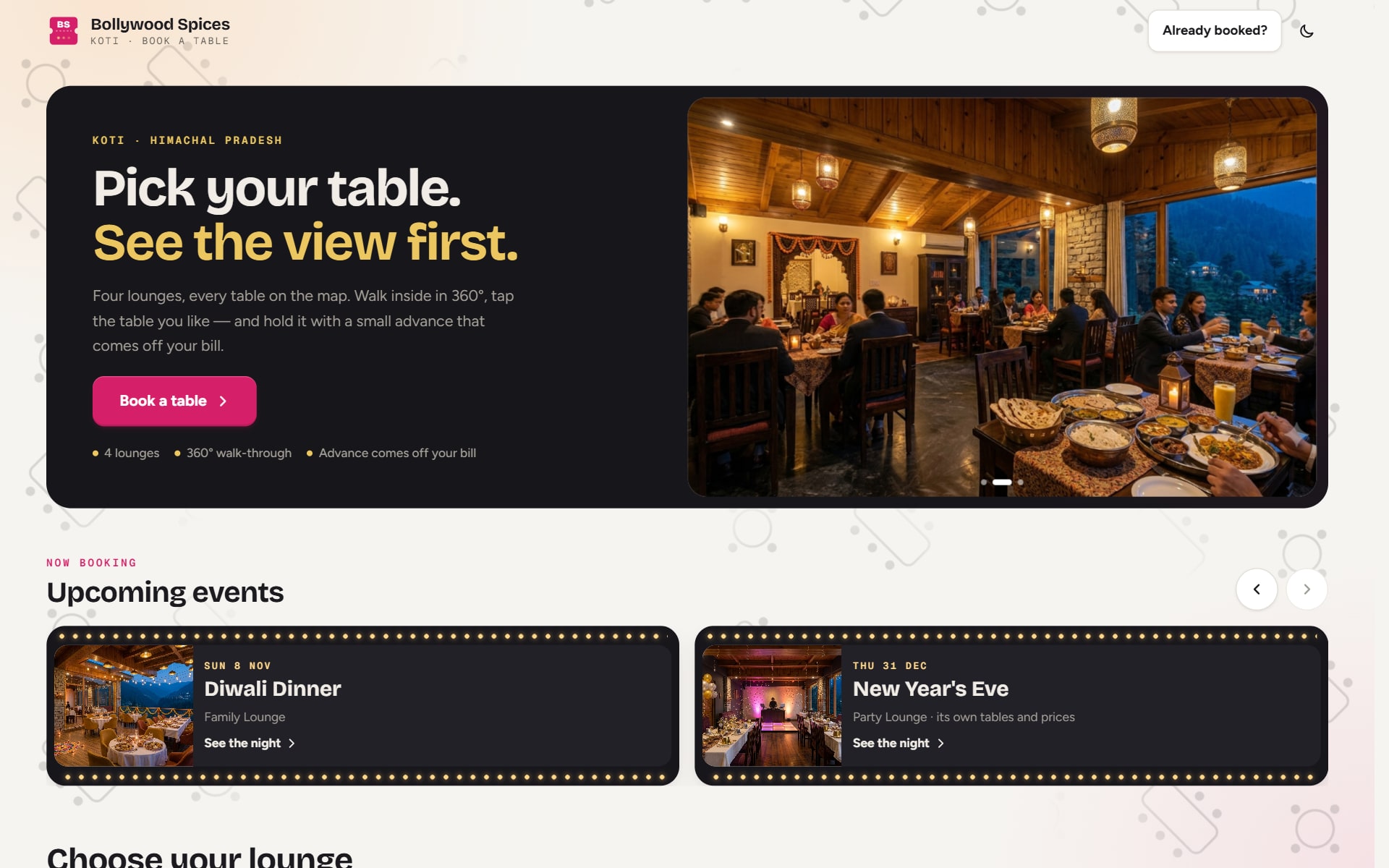The guest's front page